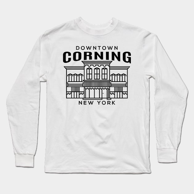 Downtown Corning NY Long Sleeve T-Shirt by HalpinDesign